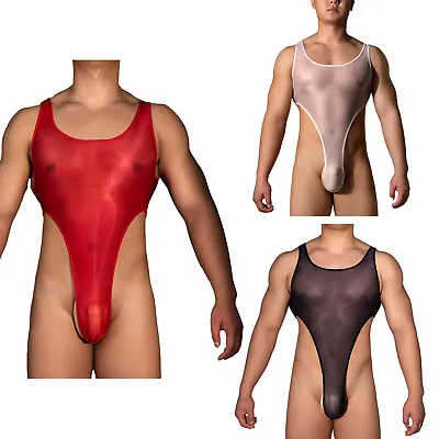Men's Sexy Mankini Bodysuit Leotard Suspender Underwear Thong One Piece Swimwear • $8.99