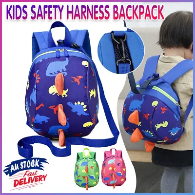 Kids Safety Harness Backpack Leash Child Toddler Anti-lost Dinosaur Bag Cartoon • $10