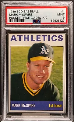 87938123 MARK MCGWIRE 1989 SCD Baseball Pocket Price Hand Cut PSA 9 • $0.99