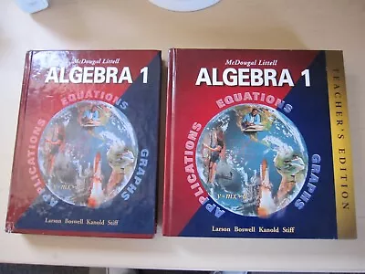 McDougal Littell Algebra 1 Student & Teacher Edition Larson Boswell Kanold Stiff • $50