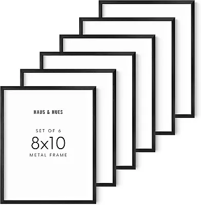 Black 8X10 Picture Frame Set Of 6-8 X 10 Frames Bulk 8 By 10 Frames For Wall Or • £75.05