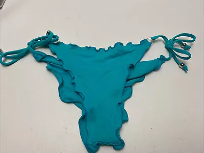 Victoria’s Secret Size XS Bikini Tortoise Blue Bottom Cheeky Brazilian Beach • $13.99