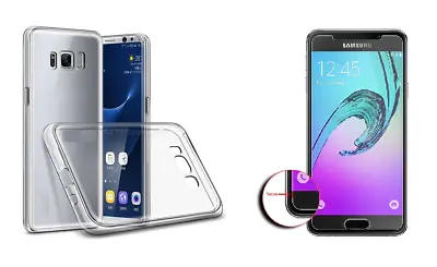 Clear Slim Gel Cases Cover & Glass Screen Protectors For Samsung Galaxy Phones • £2.75