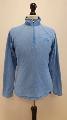 £24.99 • Buy Bb673 Womens The North Face Blue 1/4 Zip Fleece Base Layer Uk M 10 Eu 38
