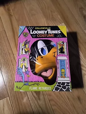 Daffy Duck Collegeville Looney Tunes Costume & Mask Size Small Warner Bros • $22.95