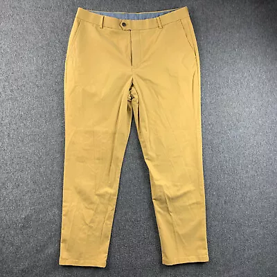 Charles Tyrwhitt Chino Pants Mens 36x29 Yellow Classic Fit Cotton Spandex Non Ir • $24.99