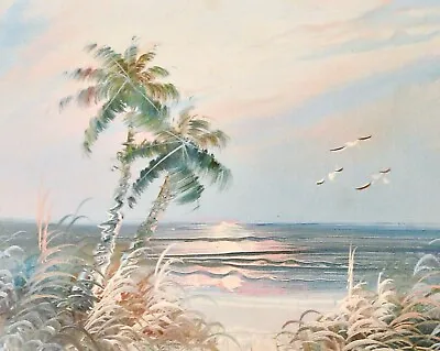 Vintage Original ACRYLIC PAINTING SEASCAPE Ocean Painting Signed DAVIS 10x12 • $42