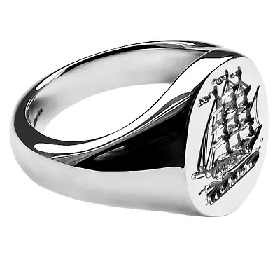 Family Crest Signet Ring 16 X 13mm 925 UK Hallmarked Solid Sterling Silver J-Z4 • £333.64