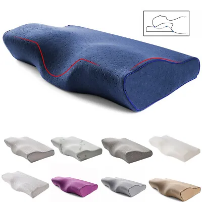 Orthopedic Memory Foam Pillow Contour Neck Support Sleeping Pillow Washable Case • $18.99