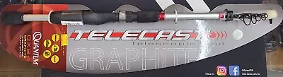 Quantum QX24 Telecast Graphite Telescpic 6' 6  Medium Spinning Rod  • $29.95