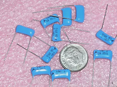 10 New Epcos Tdk Dipped Metallized Polyester Film Audio Capacitor.01uf 10nf 250v • $1.99