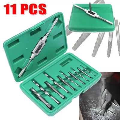 11X Spiral Damaged Screw Bolt Extractor Drill Bit Set Broken Screw Remover Tool • £8.49