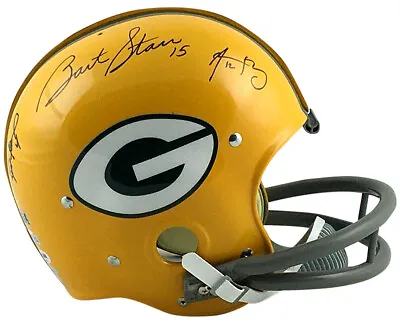 Bart Starr Brett Favre & Aaron Rodgers Signed Packers Full Size TK Helmet PSA • $9199.99