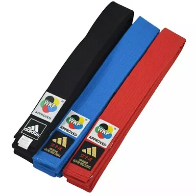 Adidas Karate Belt International WKF Approved Red Blue Black 240cm 280cm • £20.49