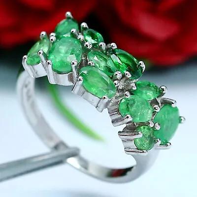$189 • Buy Natural Green Tsavorite Garnet Ring 925 Sterling Silver