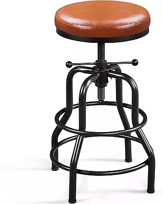 Industrial Bar Stool Vintage Counter Height Adjustable Stool For Kitchen 1PCS • $61.99