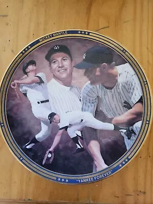 Mickey Mantle Yankee Forever  Sports Impressions Collector Plate Gold Rim 8 1/2 • $18.68