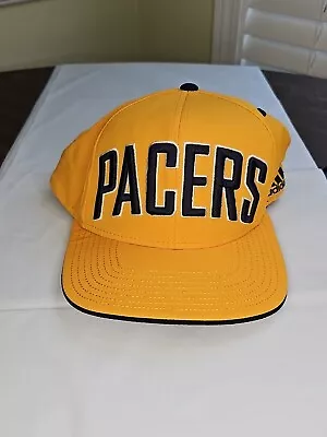 Official NBA Indiana Pacers Adidas Trucker Snapback Hat Cap  Blue/Gold  • $14.99