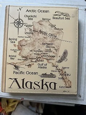 Alaska Vacation A.C.E. Photo Album Embossed Map Unwrapped Includes Postcards • $24