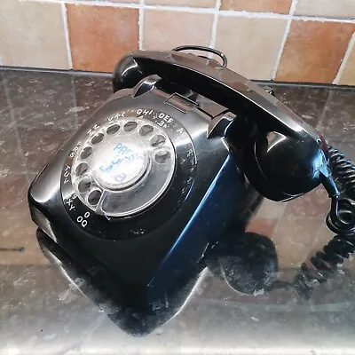 Vintage Rotary Dial Telephone Black GPO 706L PL61/2 UNTESTED Needs Converting. • £35