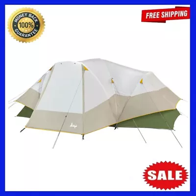 8-Person 2 Room Hybrid Dome Tent With Full Fly Outdoor Camping Hiking Tent • $90
