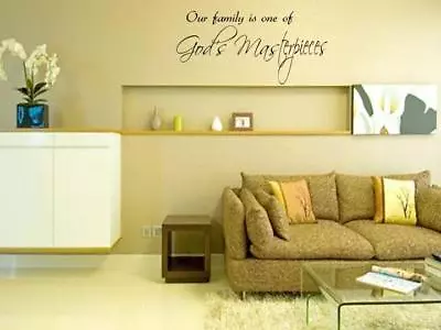 GOD'S MASTERPIECES Home Decor Bedroom Vinyl Wall Art Decal Words Lettering 36  • $16.15