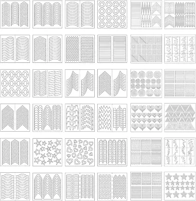 49 Designs Nail Art Stencils French Tip Guides Stickers  • $6.48