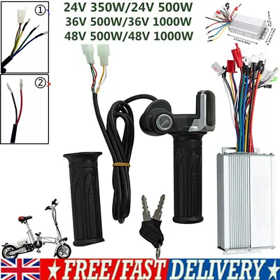 24/36/48V 350-1000W Electric Bicycle Scooter Brush DC Motor Speed Controller UK • £21.18