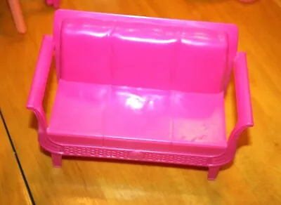 2010 Mattel Barbie Pink Bench/Love Seat Malibu Dream House-Used • $14