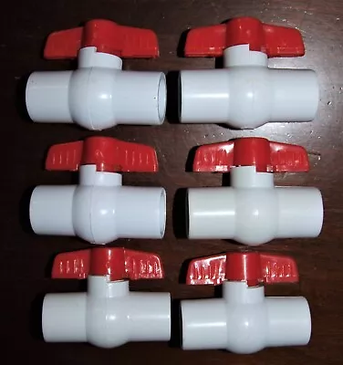 Lot Of 6 PVC Ball Valve With 1/2-inch Female - Slip Fit Valve • $11.95