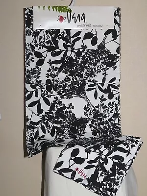 NWT Vera Paints Black & White Tablecloths Table Runner Or Placemats • $34.99