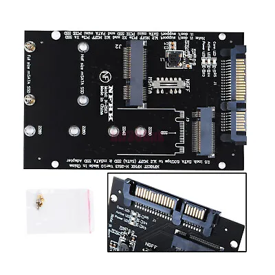 M.2 NGFF MSATA SSD To SATA 3.0 Adapter 2 In 1 Converter Card For PC Lapto FN FK • £7.55