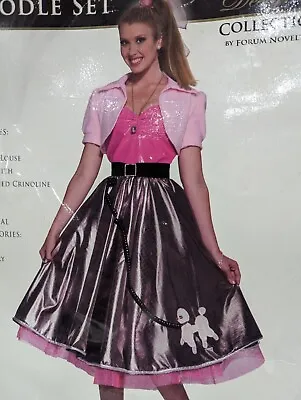 50s Sweetheart Deluxe Poodle Skirt Costume Set Rockabilly Grease Womens XL 18-20 • $59.99