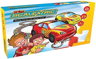 My First Scalextric Battery Powered Slot Car Race Set - Analogue Red Yellow • £73.99