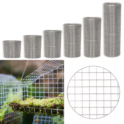 Stainless Steel Welded Wire Fence Chicken Poultry Cage Wire Mesh Garden Fencing • £17.95