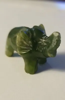 Vintage Green Jade Elephant Figurine 1  • $4.95