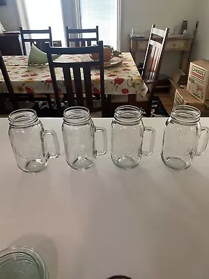 4 QUART  Mason Type Country Drinking Jars With Handles • $29.99