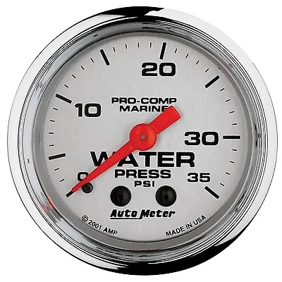 AutoMeter 200772-35 Marine Mechanical Water Pressure Gauge • $96.30