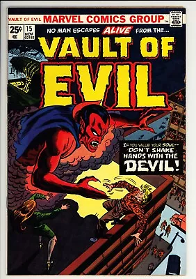 Vault Of Evil #15 FN Marvel (1974) - Bronze Age Horror • $7.99