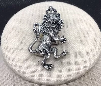 Vintage Silver Tone Costume Tiger Scarf Slide Pendant C309 • $5.99