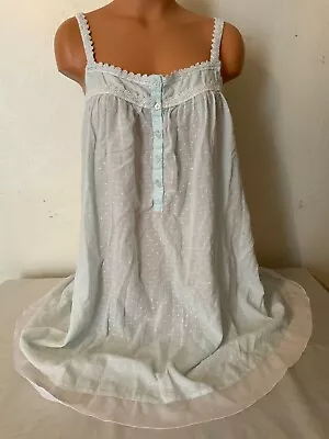 Adonna Nightgown Nightie 100% Cotton Swiss Dot Babydoll Prairie Cottagecore XXL • $29.99