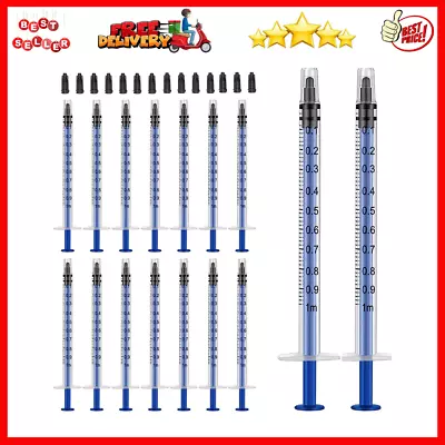 1ml Syringe With Caps (50 Pieces) Feed Pets Oral Oil Or Glue Applicator | NEW AU • $14.27