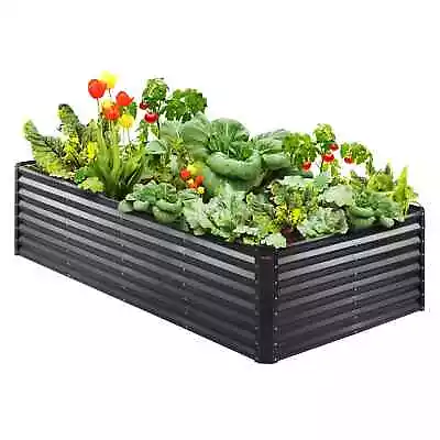 VEVOR Galvanized Raised Garden Bed Planter Box 94.5x47.2x23.6  Flower Vegetable • $118.99