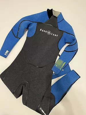 Aqua Lung Aquaflex 5mm Wetsuit Grey Black Size Small EUC • $175