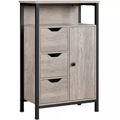 $79.99 • Buy Industrial Style Floor Cabinet Freestanding Storage Cabinet Bathroom Living Room