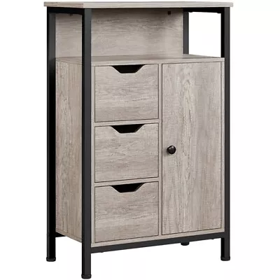 Industrial Style Floor Cabinet Freestanding Storage Cabinet Bathroom Living Room • $73.99