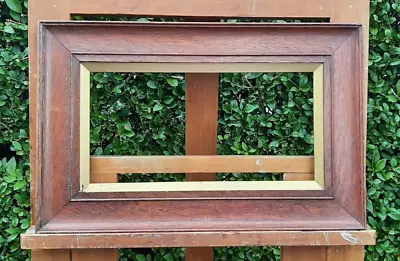 VINTAGE WOODEN OAK PICTURE FRAME WITH GILT SLIP (removeable) Image 14  X 7  • £49.99