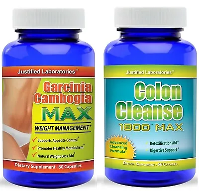 $19.99 • Buy Pure 100% Garcinia Cambogia Extract HCA Super Colon 1800 Weight Loss Cleanse