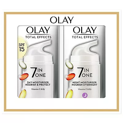 7 In 1 Olay Total Effects Anti Aging Day & Night Moisturiser Perfect Gift Set • £21.95