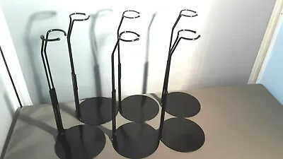 Barbie Doll Stands Set Of Six 6 Black Metal For 11-12 Inch Similar Fashion Dolls • $20